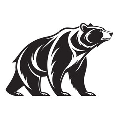 Obraz premium Stylized Bear Vector Illustration.
