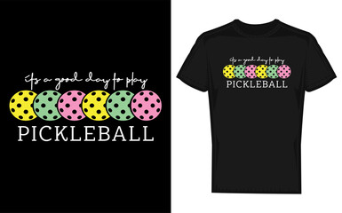 Dink player silhouette enjoying a good day playing pickleball sports graphic design