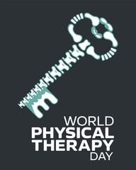 World Physical Therapy Day Spine Key Design