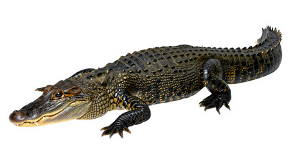Fototapeta premium Young alligator isolated on transparent background
