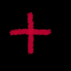Abstract Red Plus Sign