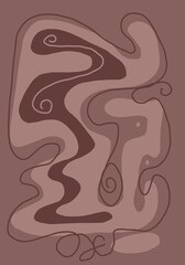 Minimal abstract image for printing. Picture for modern interiors. The picture is painted by hand on a tablet.