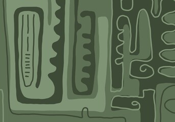 Minimal abstract image for printing. Picture for modern interiors. The picture is painted by hand on a tablet. © neurostructure