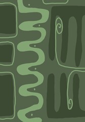 Minimal abstract image for printing. Picture for modern interiors. The picture is painted by hand on a tablet.