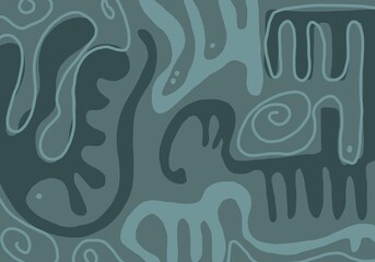 Minimal abstract image for printing. Picture for modern interiors. The picture is painted by hand on a tablet. © neurostructure