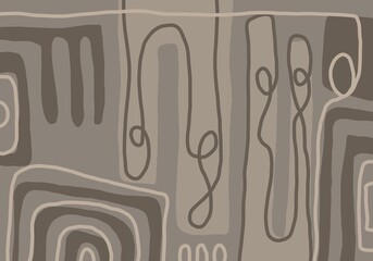 Minimal abstract image for printing. Picture for modern interiors. The picture is painted by hand on a tablet. © neurostructure