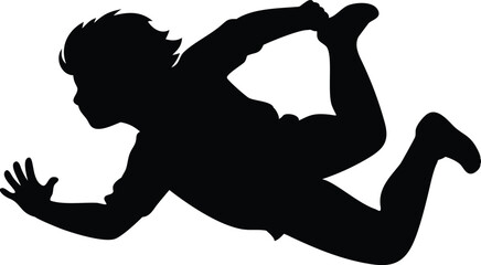 silhouette of a man in a black suit