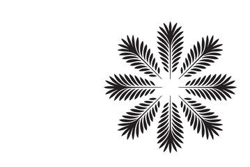 Abstract Palm Leaf Mandala Design