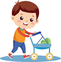 Boy with a stroller