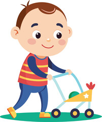 little boy with walker 