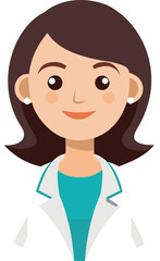 vector illustration of a female doctor