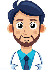 Cartoon doctor with stethoscope