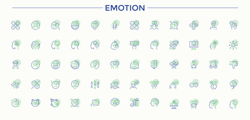Emotion colorful line icon set. Featuring lover, heart, heartbeat, heart, art, care, love symbols and more. Minimalist icons collection. Heart icon set. Pixel perfect. Editable vector.
