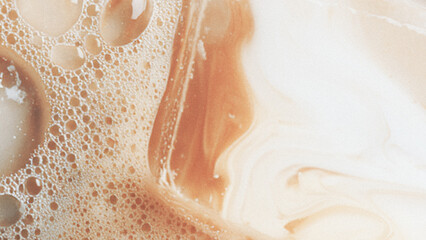 close up of coffee with cream