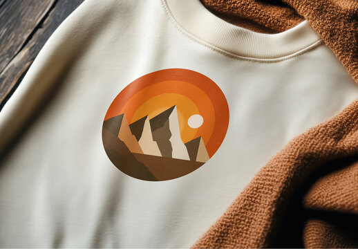 Close-up On A T-shirt Logo Mockup
