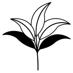 Banana tree outline vector, a modern banana tree icon art design, black vector banana tree outline, black vector of banana tree, simple banana tree art