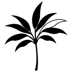 Banana tree outline vector, a modern banana tree icon art design, black vector banana tree outline, black vector of banana tree, simple banana tree art