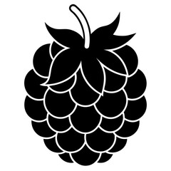 Raspberry outline vector, a modern raspberry icon art design, black vector raspberry outline, black vector of raspberry, simple raspberry art