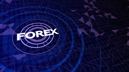 Digital forex trading concept