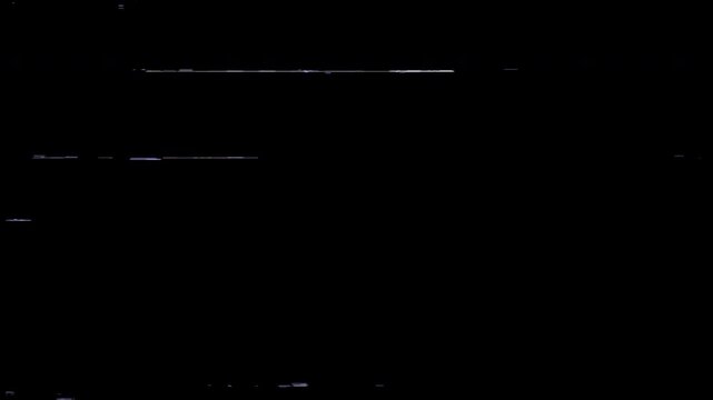 Old VHS Defects Overlay with VHS Horizontal Lines, transparent background for seamless video editing