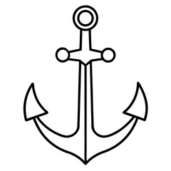 Ship anchor outline vector, a modern ship anchor icon art design, black vector ship anchor outline, black vector of ship anchor, simple ship anchor art