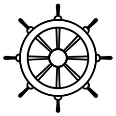 Ship wheel outline vector, a modern ship wheel icon art design, black vector ship wheel outline, black vector of ship wheel, simple ship wheel art