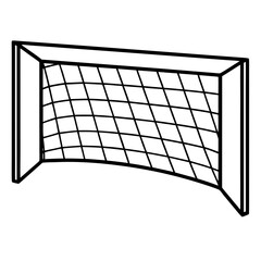 Soccer goal net outline vector, a modern goal net icon art design, black vector soccer outline, a modern soccer icon art design, black vector of a goal net, simple goal net art, a goal net isolated
