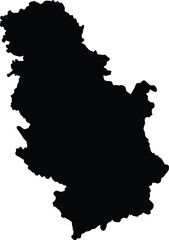 Scalable serbia map vector eps graphic for global design projects