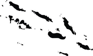 Solomon islands map vector illustration scalable eps geography country outline
