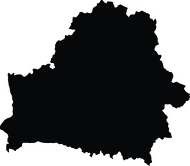 Black silhouette map vector illustration of belarus scalable eps for global design needs