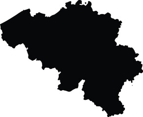 Belgium map vector illustration scalable eps outline icon for general use