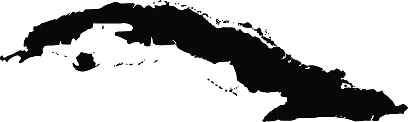 Obraz premium Scalable vector map of cuba illustration eps for general use
