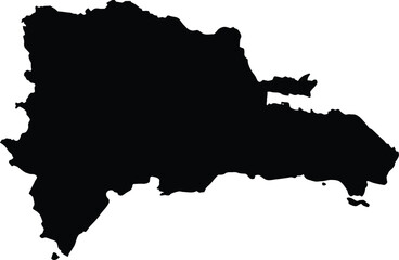 Dominican republic map vector eps illustration scalable geographic outline icon