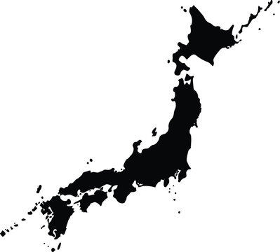 Scalable vector map illustration of japan archipelago for eps design projects