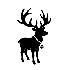 Fototapeta premium Elegant reindeer silhouette with ornament, perfect for holiday designs and festive marketing campaigns