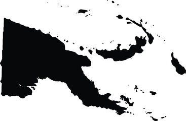 Naklejka premium Papua new guinea map vector illustration scalable eps file country outline graphic