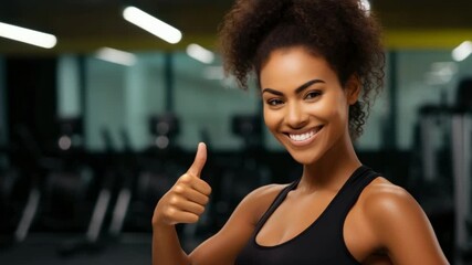 Positive energy and motivation shine during workout in gym setting after training session