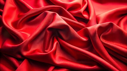 Obraz premium Closeup of luxurious red silk fabric