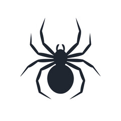 Dark spider silhouette with eight legs arachnid insect