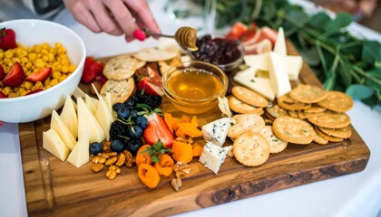 Gourmet cheese and fruit platter (2)