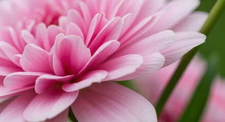 Obraz premium Close-up of delicate pink dahlia flower in bloom