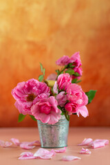 Warm card with roses for a loved one