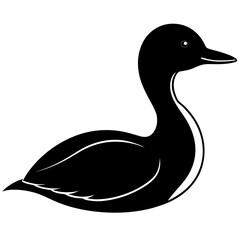 Loon bird outline vector, a modern loon bird icon art design, black vector of a loon bird, simple loon bird art, a loon bird isolated