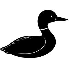Loon bird outline vector, a modern loon bird icon art design, black vector of a loon bird, simple loon bird art, a loon bird isolated