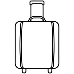 Luggage outline vector, a modern luggage icon art design, black vector of a luggage, simple luggage art, a luggage isolated