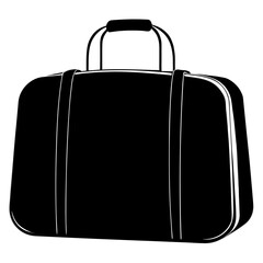Luggage outline vector, a modern luggage icon art design, black vector of a luggage, simple luggage art, a luggage isolated