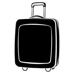 Luggage outline vector, a modern luggage icon art design, black vector of a luggage, simple luggage art, a luggage isolated
