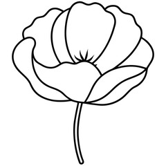 Flower outline vector, a modern flower icon art design, black vector of a flower, simple flower art, a flower isolated