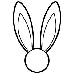 Bunny ears vector, a modern bunny ears icon art design, black vector of a bunny ears outline, simple bunny ears art, a set of bunny ears icons isolated