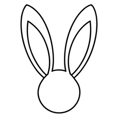 Bunny ears vector, a modern bunny ears icon art design, black vector of a bunny ears outline, simple bunny ears art, a set of bunny ears icons isolated